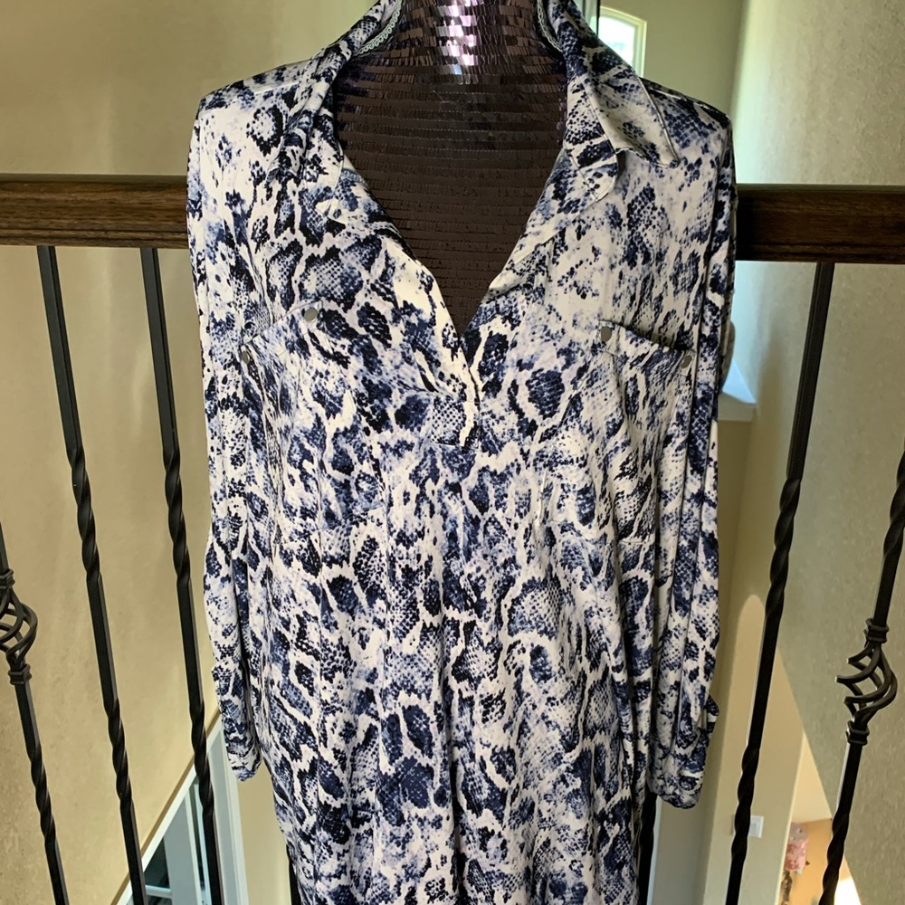 Jones New York Snakeskin Print Tunic - NWT - 3X